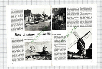 9134) East Anglia Windmills - 1972 Article
