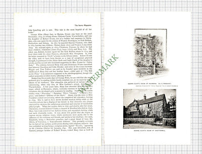 9072) George Eliot Author Surrey Homes Shottermill Richmond  - 1900 Article