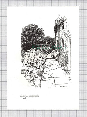 (8134) Nether Compton Dorset / Alhampton Somerset - 1980s Print / Cutting