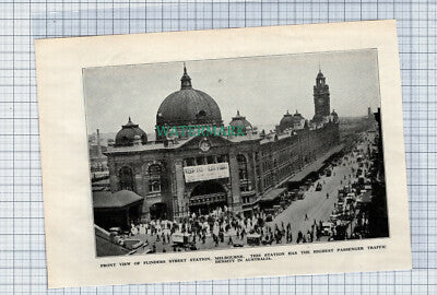 C4710) Flanders Street Station Melbourne Australia - c.1930 Clip