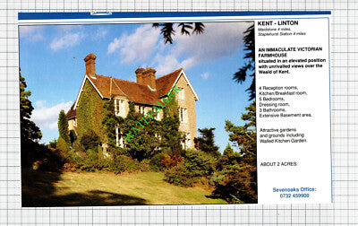 Kilmington Warminster Wiltshire / Linton Kent House Sale Advert - 1991 Cutting