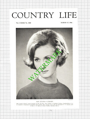 Miss Joanna Cadbury Alan Haffield Ledbury John Garnier Buckfast - 1966 Cutting