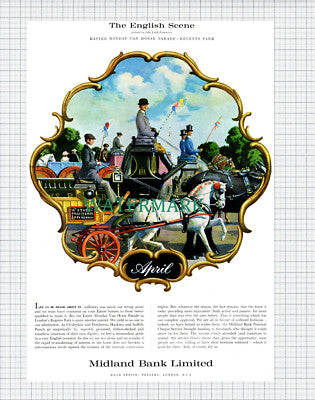 (X266) Midland Bank Easter Monday Horse Parade Regent's Park Advert - 1961 Clip