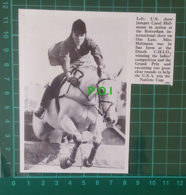 C2605) Carol Hofmann Out Late Horse Jumping Rotterdam - 1968 Clip