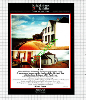 Kirkton Of Balmerino Fife Sale Advert - 1991 Cutting