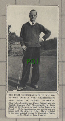 C1399) Alan Helm Bradfield & Exeter College Oxford Golf Little Aston 1948 Clip
