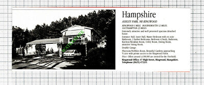 Ashley Park Ringwood Hampshire / Kingston Gorse Sussex Advert - 1988 Cutting
