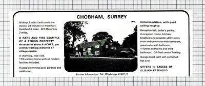 Chobham Surrey  House Advert  - 1977 Cutting