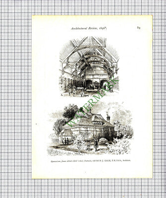 Cheveley Park Newmarket Edis / James Allen's School Dulwich - 1896 Book Print