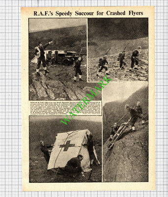RAF Mountain Service Wales Flt Lt C D Graham  WW2 - 1944 Cutting