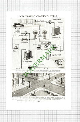 How Traffic Light Signals Work - c.1950 Cutting