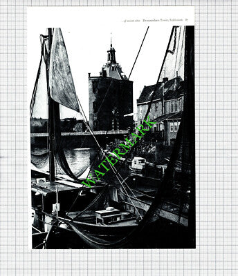 Drommedaris Tower Enkhuizen Holland - 1960s Cutting / Print