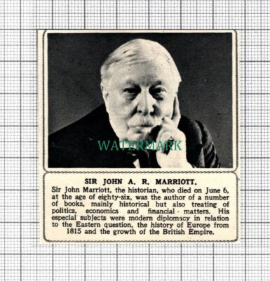 C5071) Sir John A R Marriott Historian - 1945 SMALL Clip