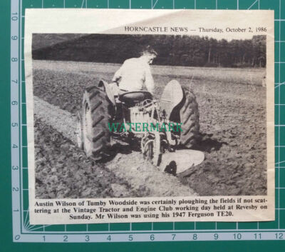 C4401) Austin Wilson Tumby Woodside Revesby Tractor Working Day 1986 News Clip
