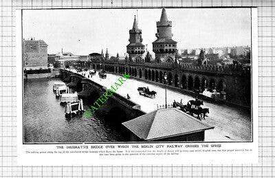 Berlin City Railway River Spree Bridge  - 1903 Cutting