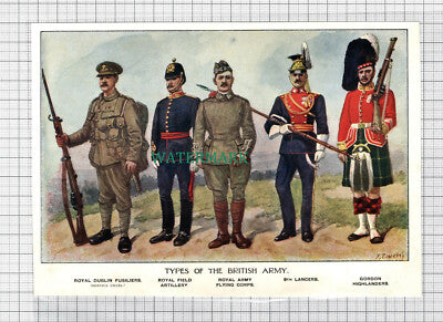 C3911) Types Of The British Army Great War 9th Lancers Gordon - c.1918 Clip