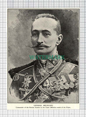 C3853) General Brusiloff Russian Armies Commander - WW1 - 1916 Clip