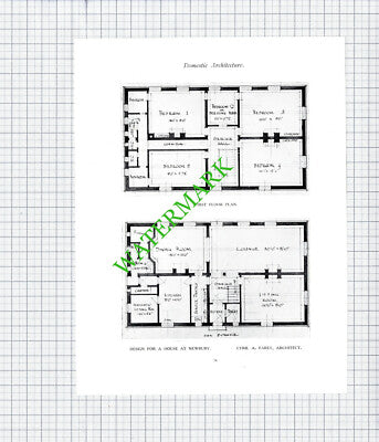 House At Newbury Cyril A Farey Architect - c.1925 Book Print