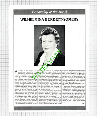 Wilhelmina Burdett-Somers Louth Lincolnshire Artist John Burdett  - 1984 Cutting