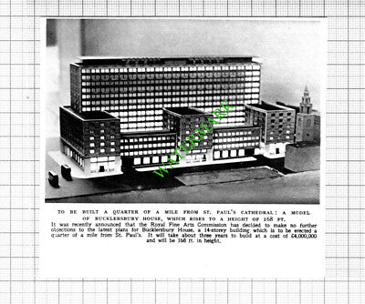 Bucklersbury House London Model St Paul's Cathedral - 1953 Cutting