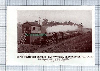 C4814) Weymouth Express Train Twyford Great Western Railway - c.1926 Clip