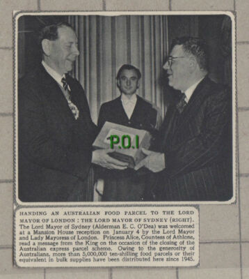 C1230) Alderman E C O'Dea Australian Food Parcel Scheme - 1951 Clip