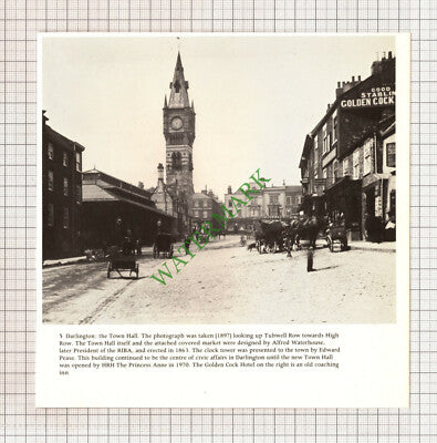 9871) Darlington Golden Cock Hotel  - Cutting