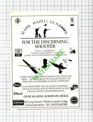 Mark Hazel's Gunroom Wotton-Under-Edge Small Advert - 1990 Cutting