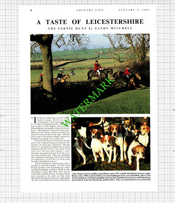 The Fernie Hunt Joe Cowen Alan Hinch Rod Millngton Bruce Durno - 1991 Article