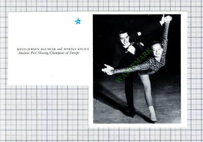 Hans-Jurgen Baumler  Marika Kilius Ice Skating  - 1962 Cutting