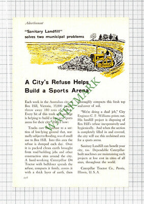 Box Hill Victoria Australia Landfill Caterpillar Tractor Co ADVERT -1957 Cutting