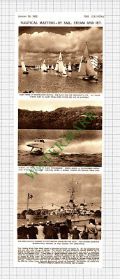 X396) Burnham on Crouch Yachting World Cadet Week Appleton - 1952 Cutting