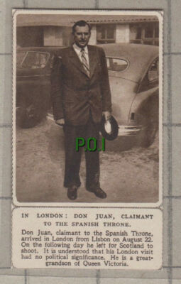 C1587) Don Juan Claimant To Spanish Throne - 1949 Clip SMALL