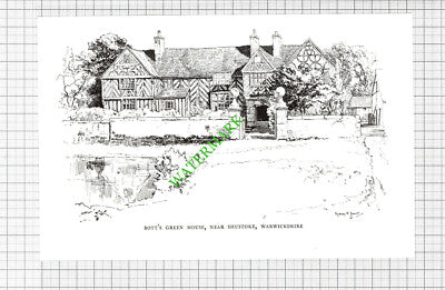 Bott's Green House Shustoke Warwickshire - 1980s Cutting / Print