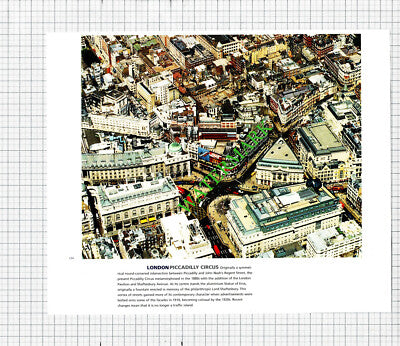 Houses of Parliament London / Piccadilly Circus - c.1990s Cutting / Print