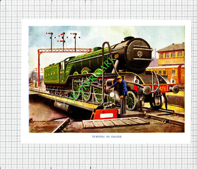 Royal Lancer LNER Railway Engine 4476 /  LMS Coronation Scot Train  c.1948 Print