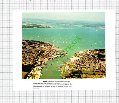 Dartmouth Devon / Cowes Isle Of Wight Aerial View  c.1990s Cutting / Print