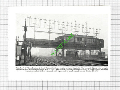 Waterloo Railway Signal Box - 1940's Cutting