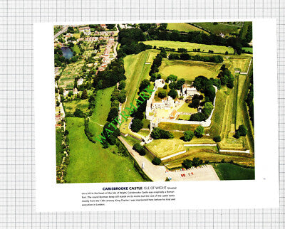 Carisbrooke Castle Isle Of Wight Aerial View - c.1990s Cutting