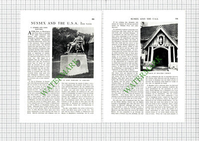9609) John Harvard  Ringmer Sussex Harvard College America - 1930 Article
