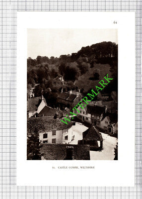 Lacock Wiltshire / Castle Combe  - 1932 Cutting/ Print