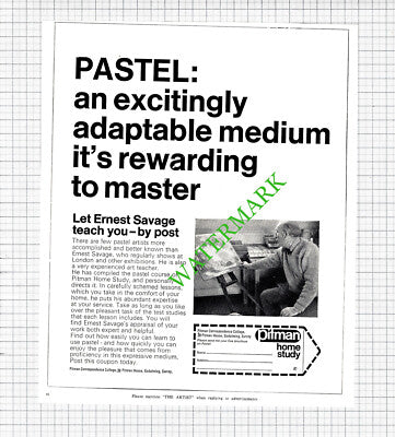 Ernest Savage Artist Course Advert - 1968 Cutting