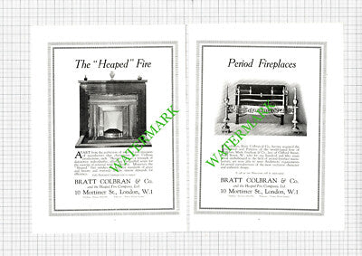 Bratt Colbran & Co London Heaped Fire Company Advert - 1926 2-Part Cutting