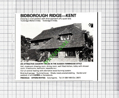 Bidborough Ridge Kent House Sale Advert - 1980 Cutting