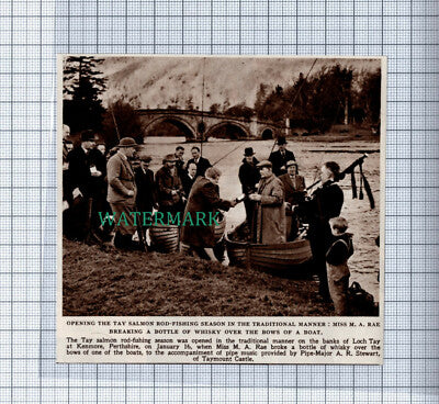 C4941) Miss M A Rae Tay Salmon Fishing Season Taymount Castle - 1950 Clip