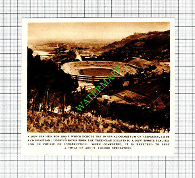 New Sports Stadium Rome  - 1952 Cutting
