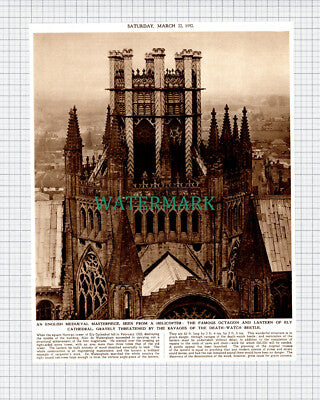 X872) Ely Cathedral Death Watch Beetle - 1952 Cutting