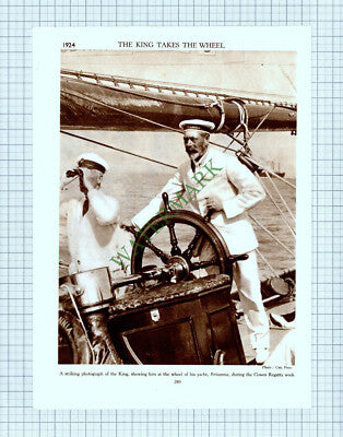 9180) Royal Yacht Britannia Cowes Regatta - 1930s Cutting