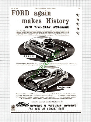 Ford Motor Company Dagenham Advert -1950 Cutting / Print