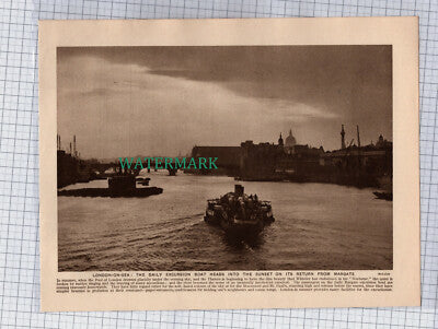 (8734) Margate Boat Trips From London - c.1925 Book Print
